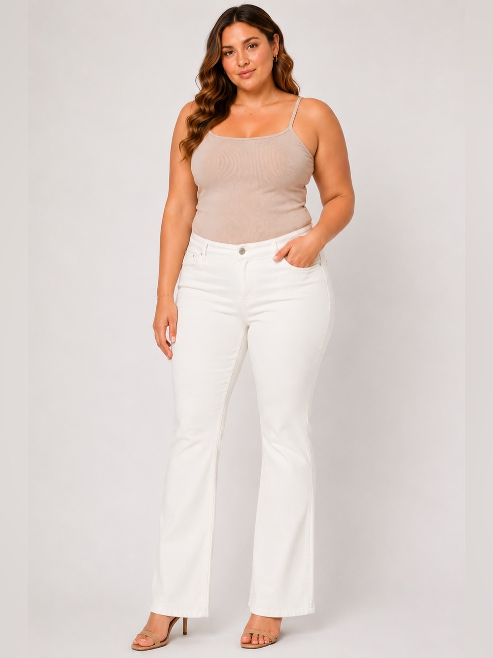 NWT Democracy Absolution Itty Bitty Boot White Jeans Size 16 MSRP $78